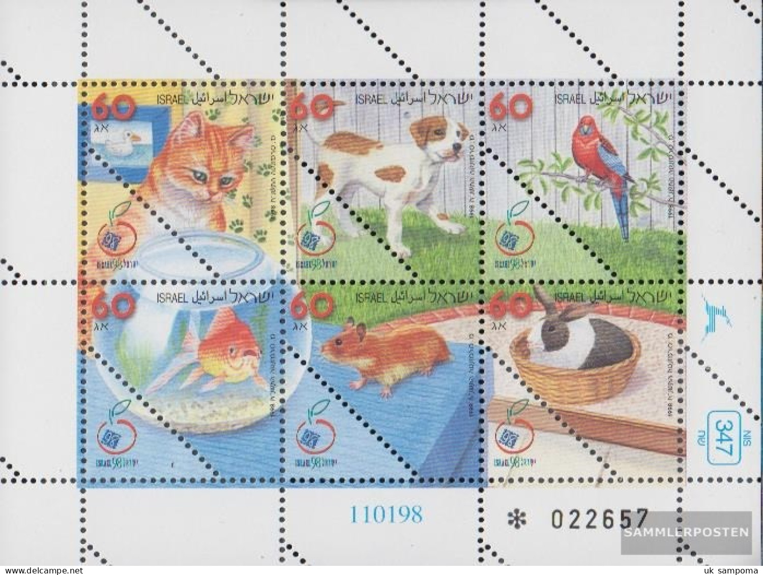 Israel 1474-1479 Sheetlet With Tab (complete Issue) Unmounted Mint / Never Hinged 1998 Stamp Exhibition - Unused Stamps (with Tabs)