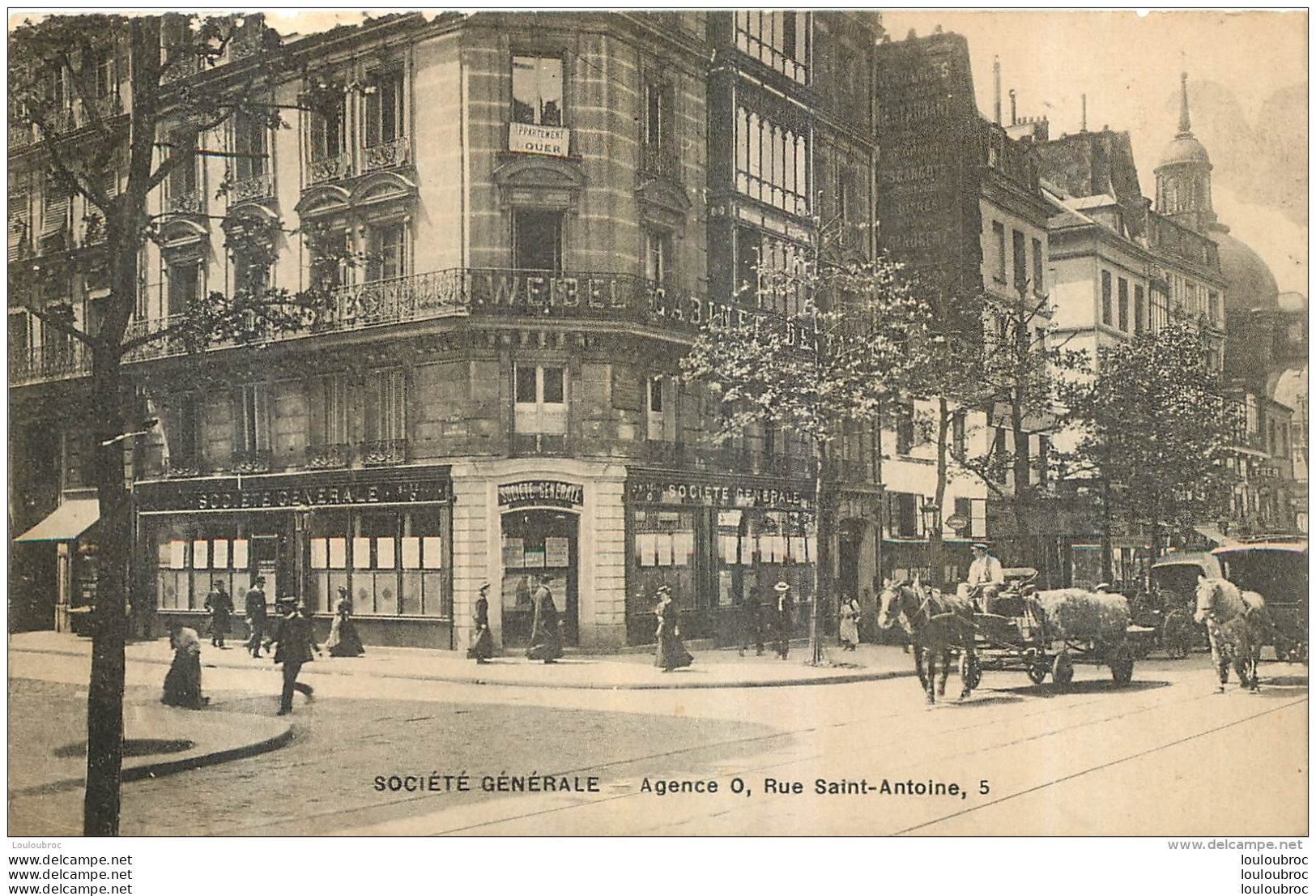 PARIS SOCIETE GENERALE AGENCE 0  RUE SAINT ANTOINE - Paris (03)