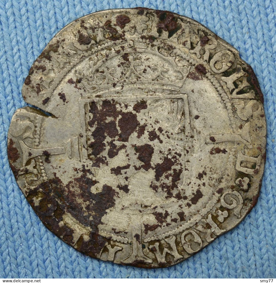 County Of Holland • 1/2 Silver Real 1532-1535 • Dordrecht • Charles V - Spanish Netherlands • [24-168] - …-1795 : Période Ancienne