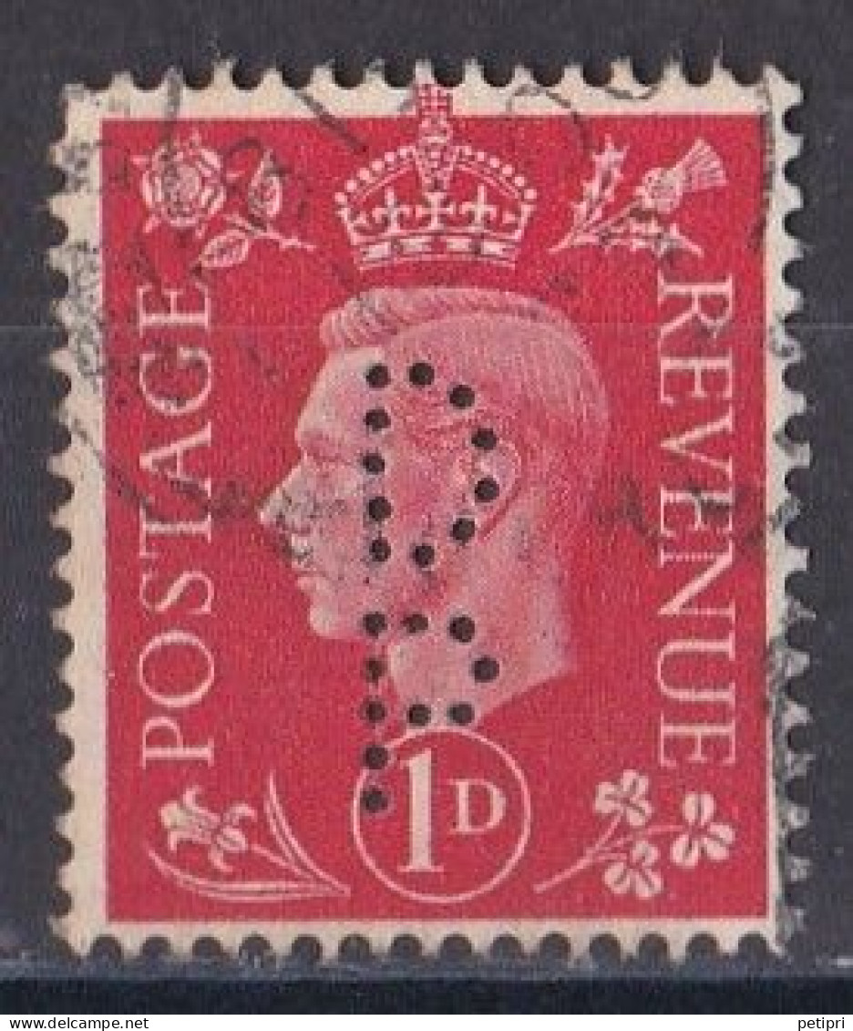 Grande Bretagne - 1936 - 1954 -  George  VI  -  Y&T N °  210  Perforé  D / P - Perfins