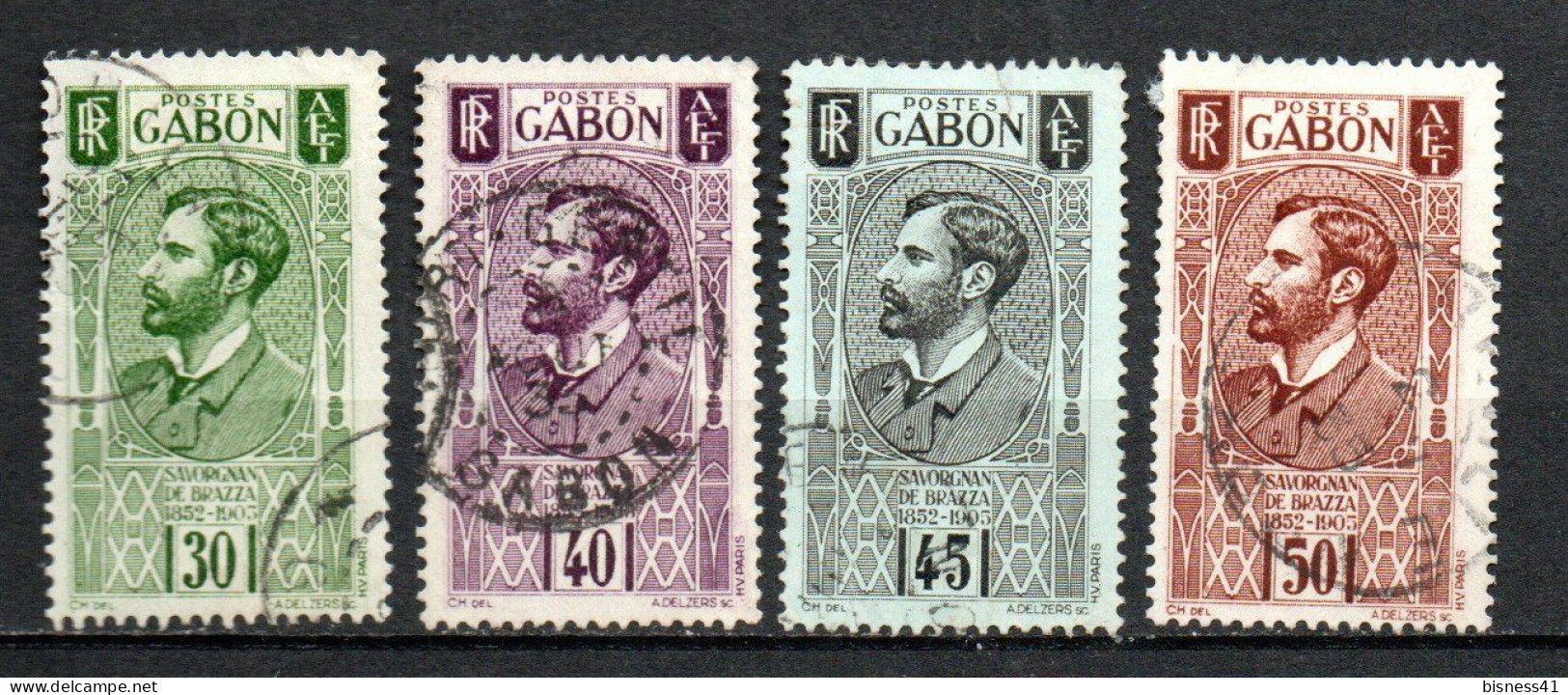 Col40 Colonie Gabon 1932 N° 133 à 136 Oblitéré Cote 8,00€ - Usati