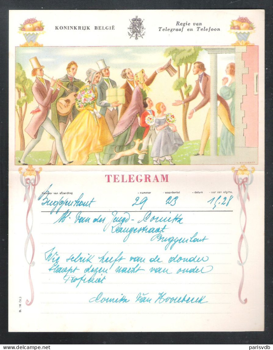 Telegram - Télégramme -  RTT België - Nr. B16 (V) (OD 011) - Sonstige & Ohne Zuordnung