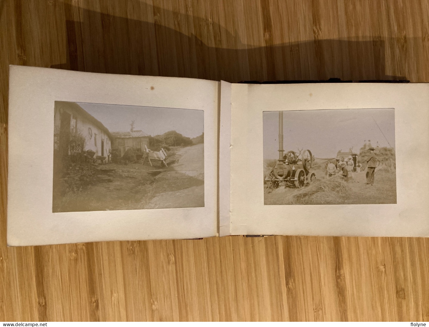 Hamoir sur ourthe - bel album 46 photos de 1902 - scène de battage batteuse , rue , place , vues - belgique belgium