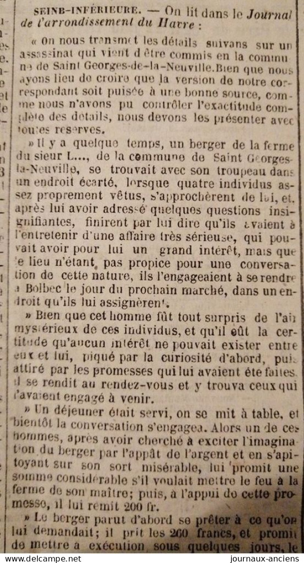1848  Journal LA Presse Du 23 Juin - ÉTAT DE L'ADMINISTRATION DE LA VILLE - SAINT GEORGES DE LA NEUVILLE - 1800 - 1849