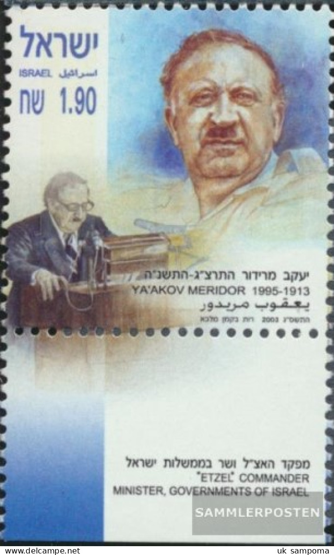 Israel 1728 With Tab (complete Issue) Unmounted Mint / Never Hinged 2003 Yaakov Meridor - Ungebraucht (mit Tabs)