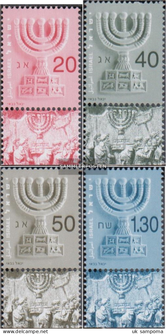 Israel 1712-1715 With Tab (complete Issue) Unmounted Mint / Never Hinged 2003 Clear Brands: Menora - Ungebraucht (mit Tabs)