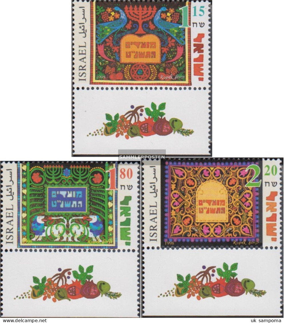 Israel 1487-1489 With Tab (complete Issue) Unmounted Mint / Never Hinged 1998 Jewish Holidays - Unused Stamps (with Tabs)
