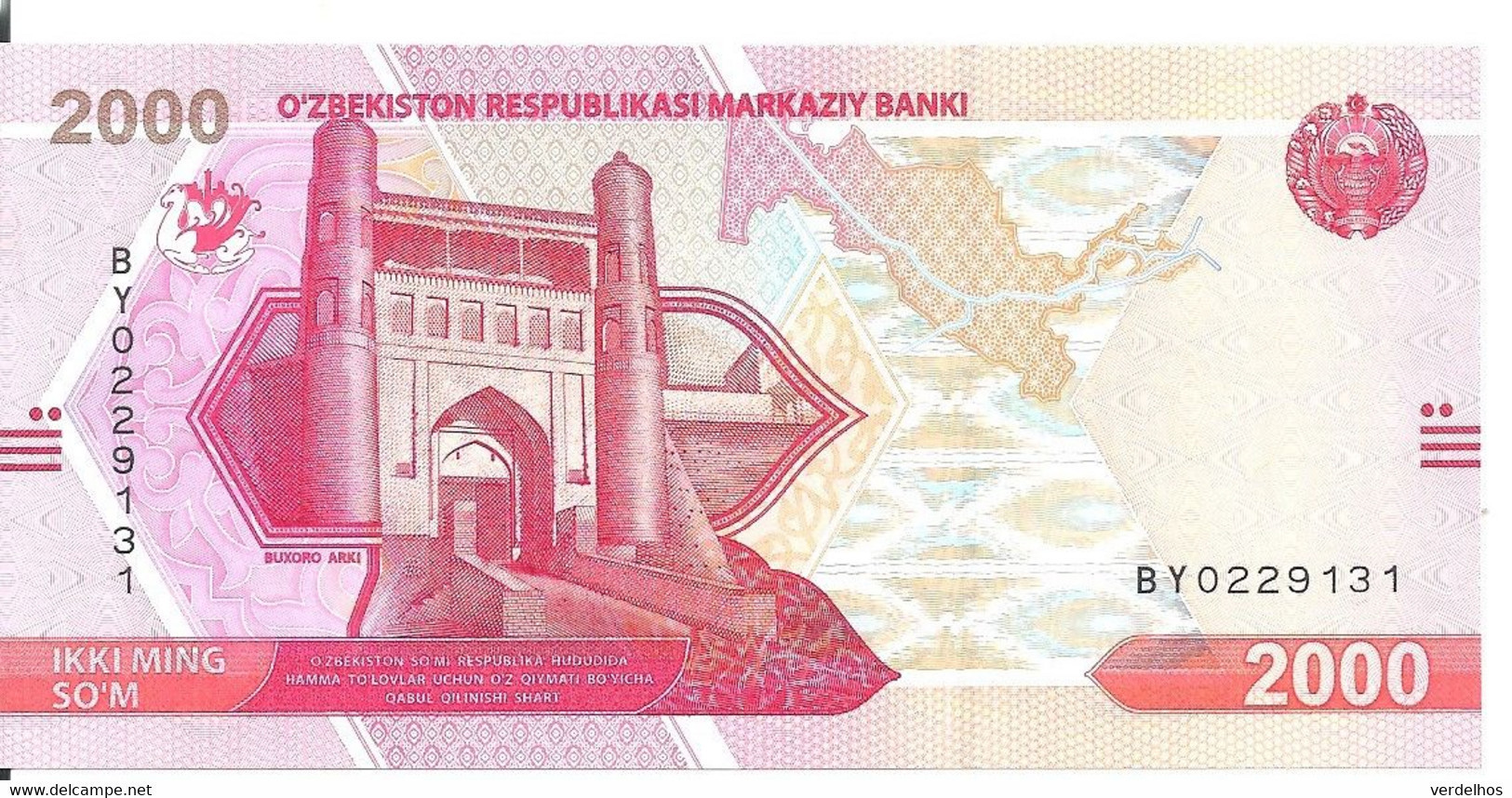 OUZBEKISTAN 2000 SUM 2021 UNC P 87 - Uzbekistán