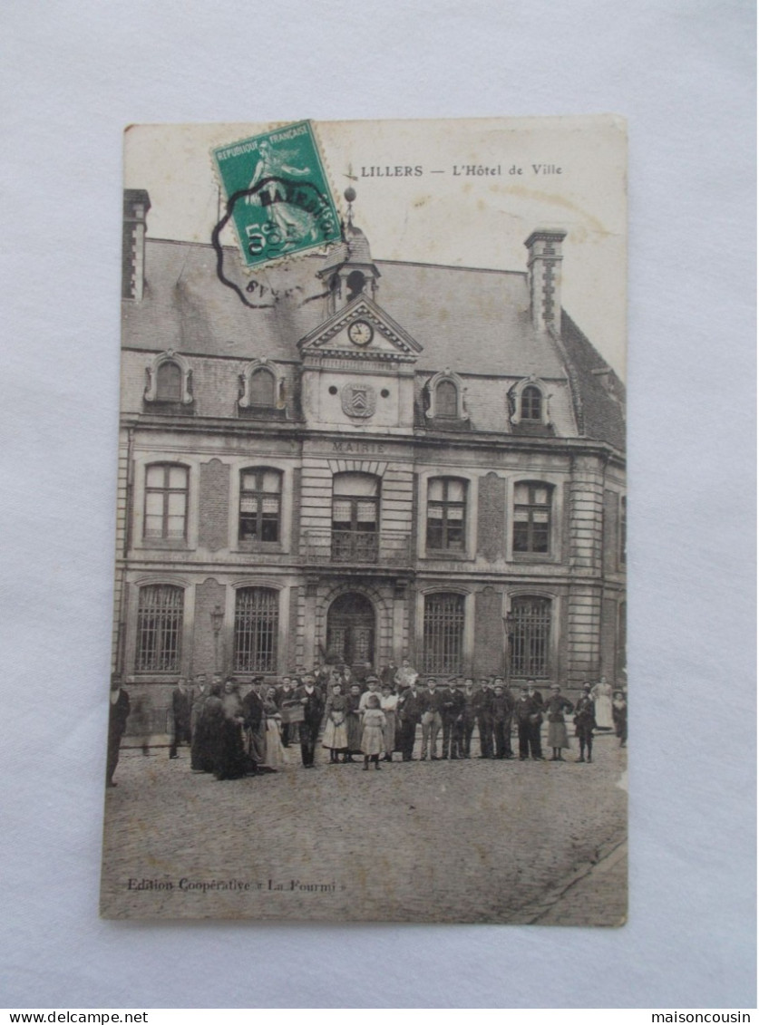 Carte Postale Ancienne Cpa LILLERS L HOTEL DE VILLE EDITIONS COOPERATIVE LA FOURMI  Pas De Calais - Lillers