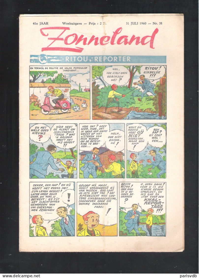 TIJDSCHRIFT ZONNELAND - 31 JULI 1960  (OD 099 ) - Zonneland