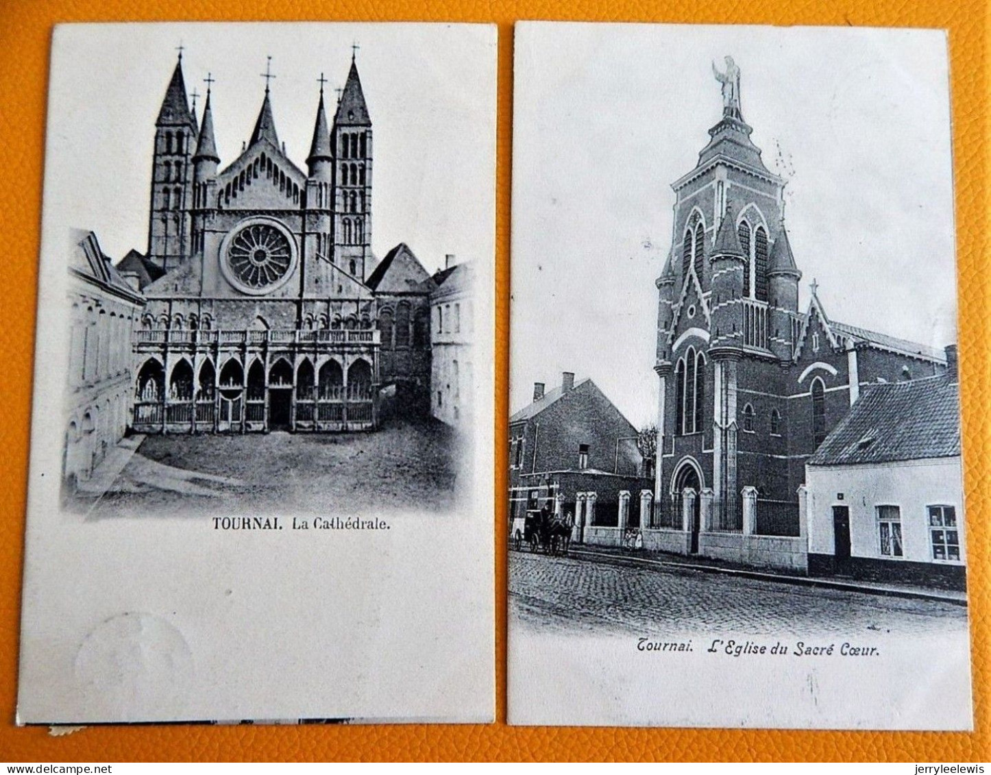 TOURNAI   -  Lot De 3 Cartes : Cathédrale , Intérieur De La Cathédrale, L'Eglise Du Sacré Coeur - Tournai