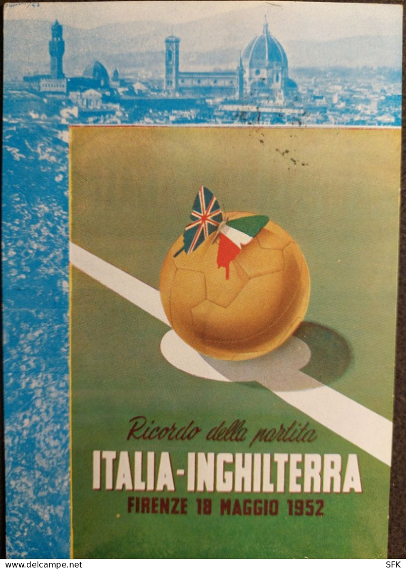 1952 Florens Football Italia  - England, Rare Item I- VF 319 - Jeux Régionaux