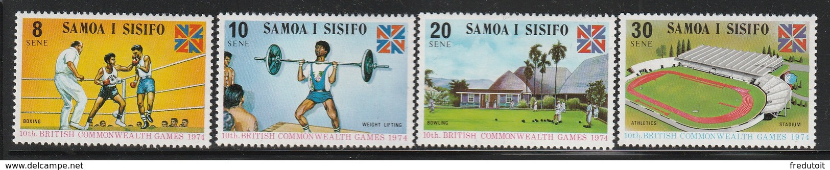 SAMOA - N°332/5 **  (1974) Jeux Du Commonwealth - Samoa