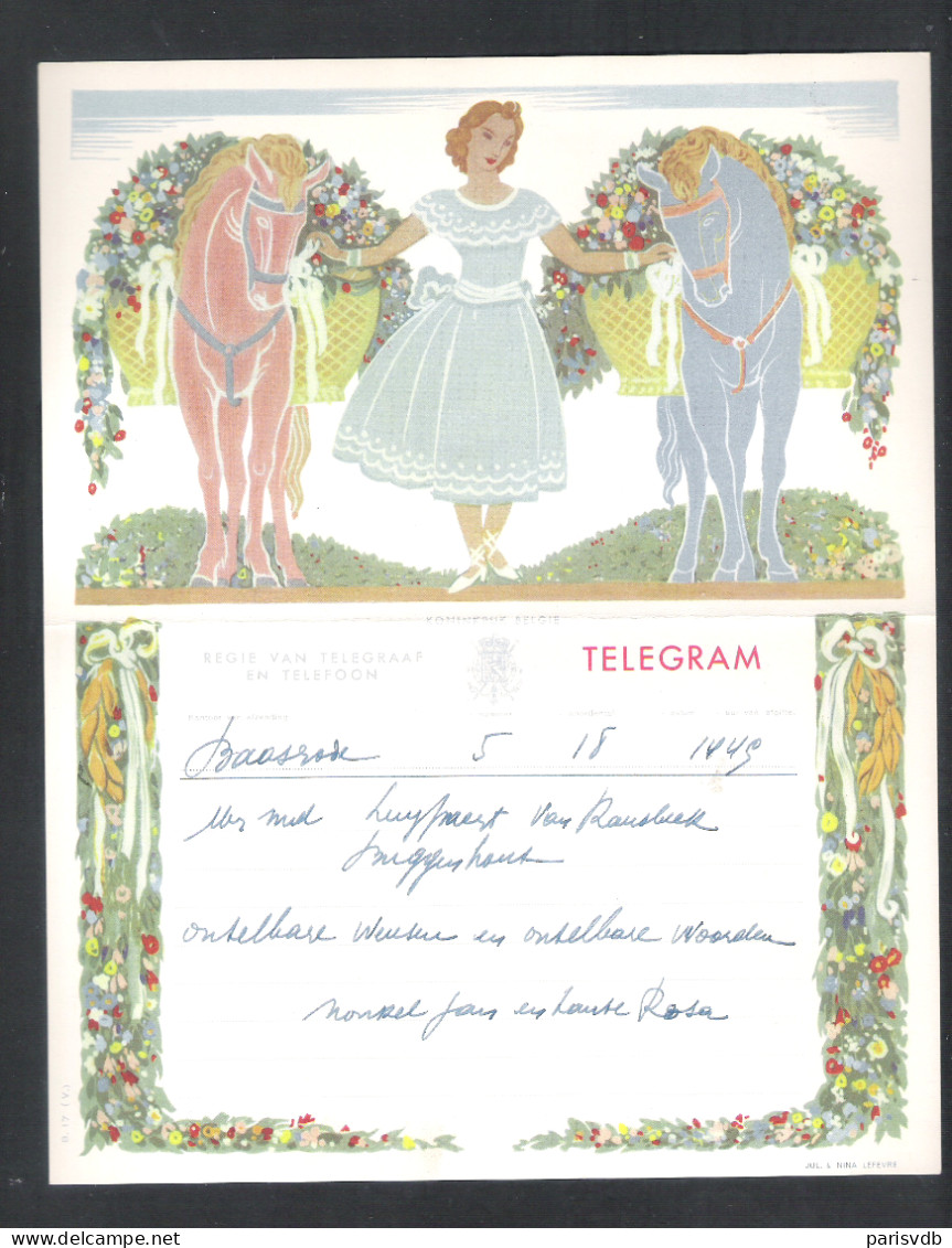 Telegram - Télégramme -  RTT België - Nr. B17 (V) (OD 012) - Andere & Zonder Classificatie