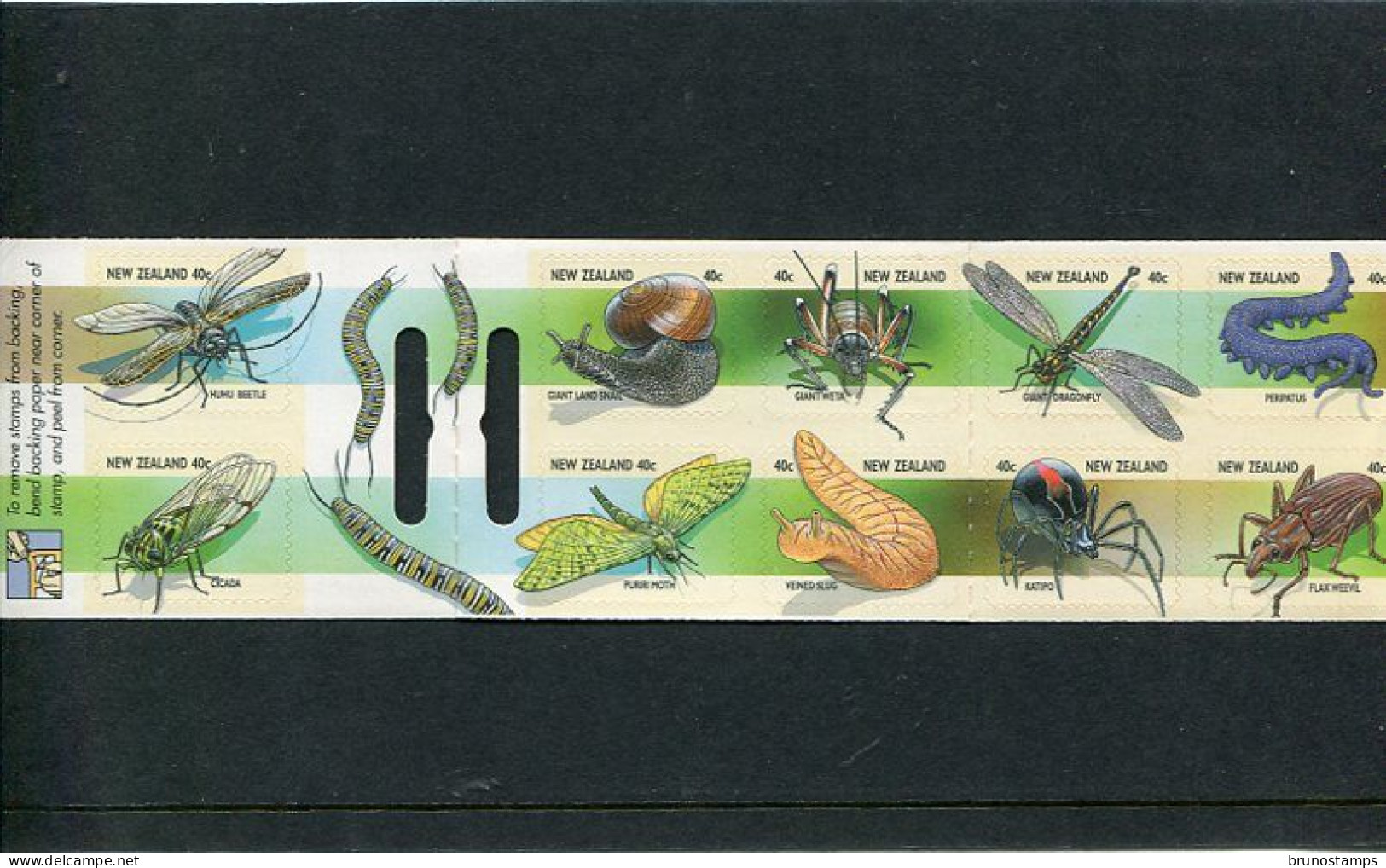 NEW ZEALAND - 1997   INSECTS  SELF ADHESIVE  SET  MINT NH - Neufs