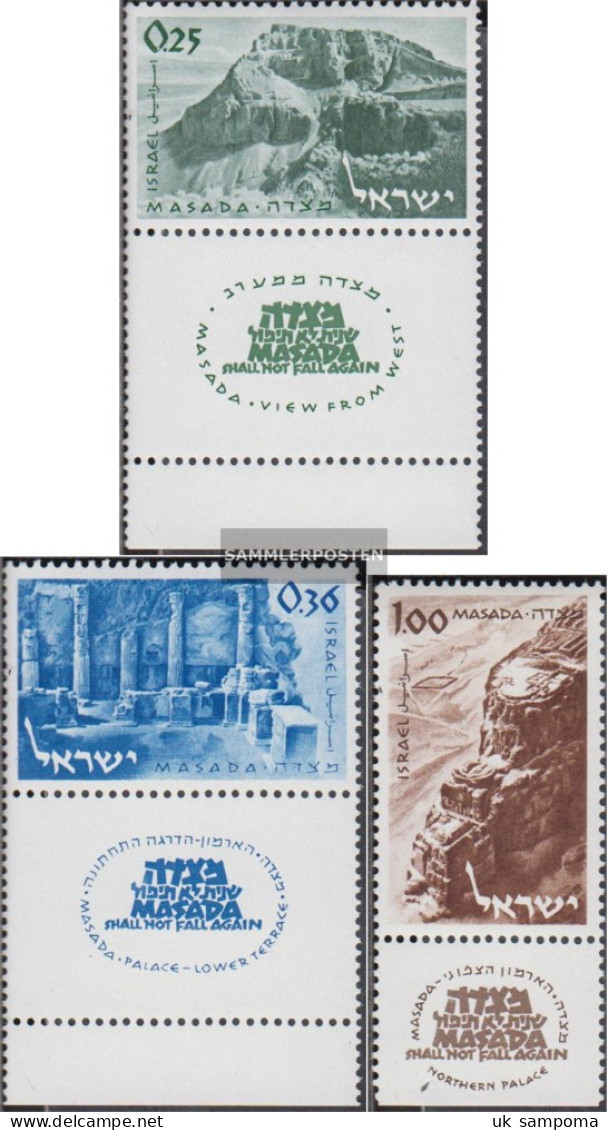 Israel 317-319 With Tab (complete Issue) Unmounted Mint / Never Hinged 1965 Massada - Unused Stamps (with Tabs)