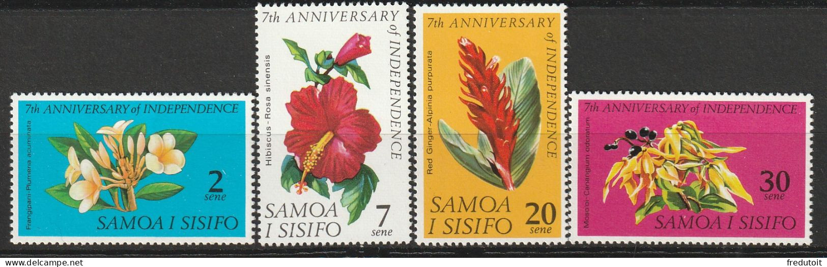 SAMOA - N°241/4 ** (1969) Fleurs - Samoa