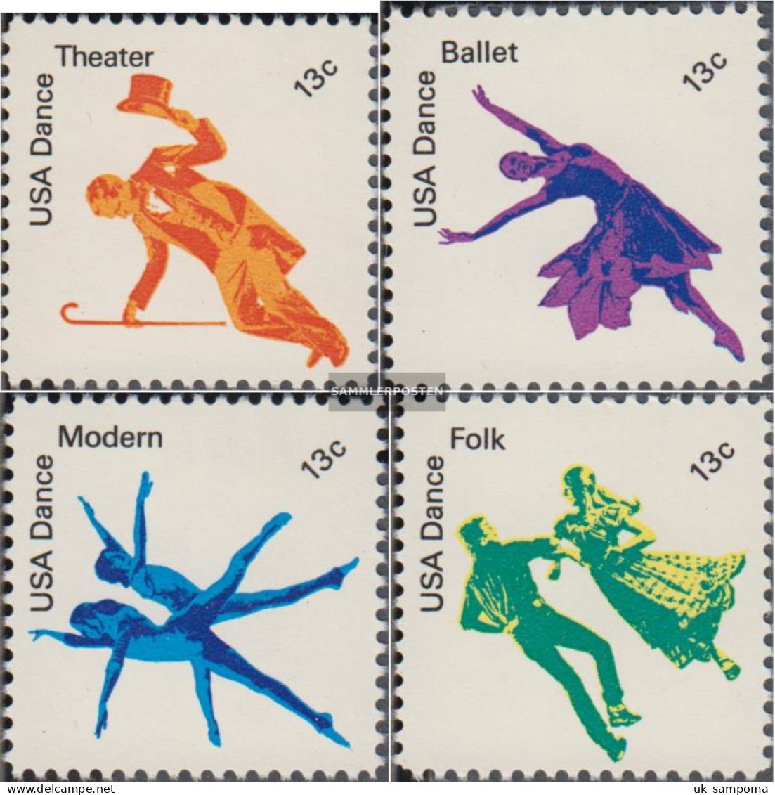 U.S. 1335-1338 (complete Issue) Unmounted Mint / Never Hinged 1978 Dance - Nuovi