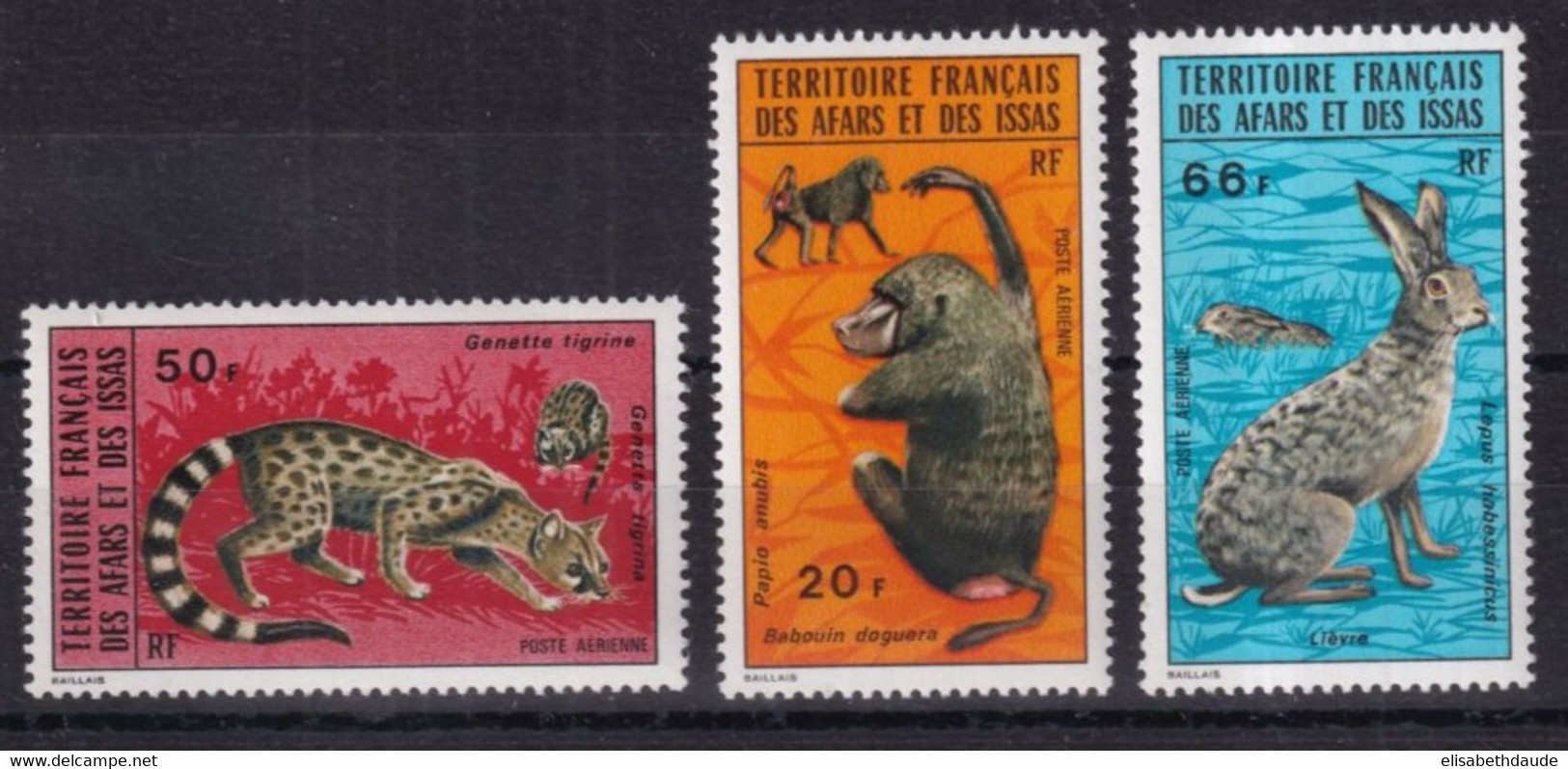 AFARS ET ISSAS - 1973 - POSTE AERIENNE SERIE COMPLETE YVERT N° 94/96 ** MNH - COTE = 23 EUR. - Unused Stamps