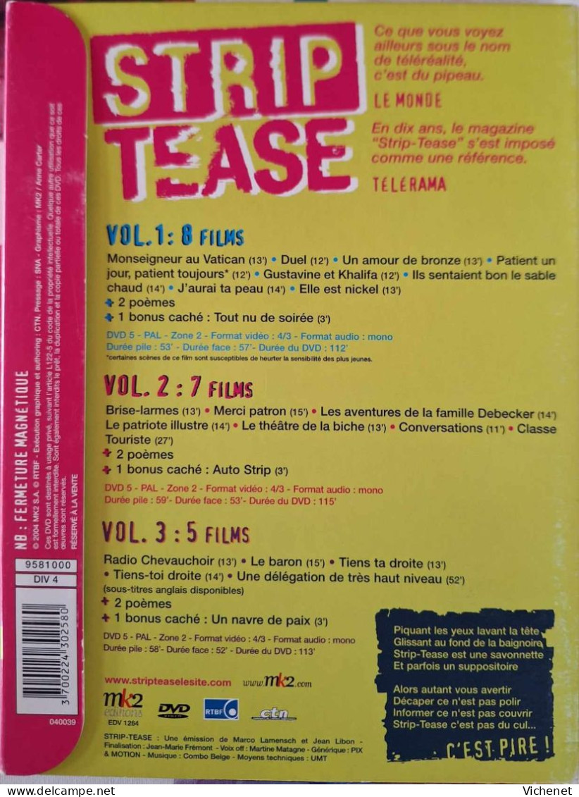 Programme TV - Strip Tease Vol. 1, 2 Et 3 (3 DVD's) - TV-Reeksen En Programma's