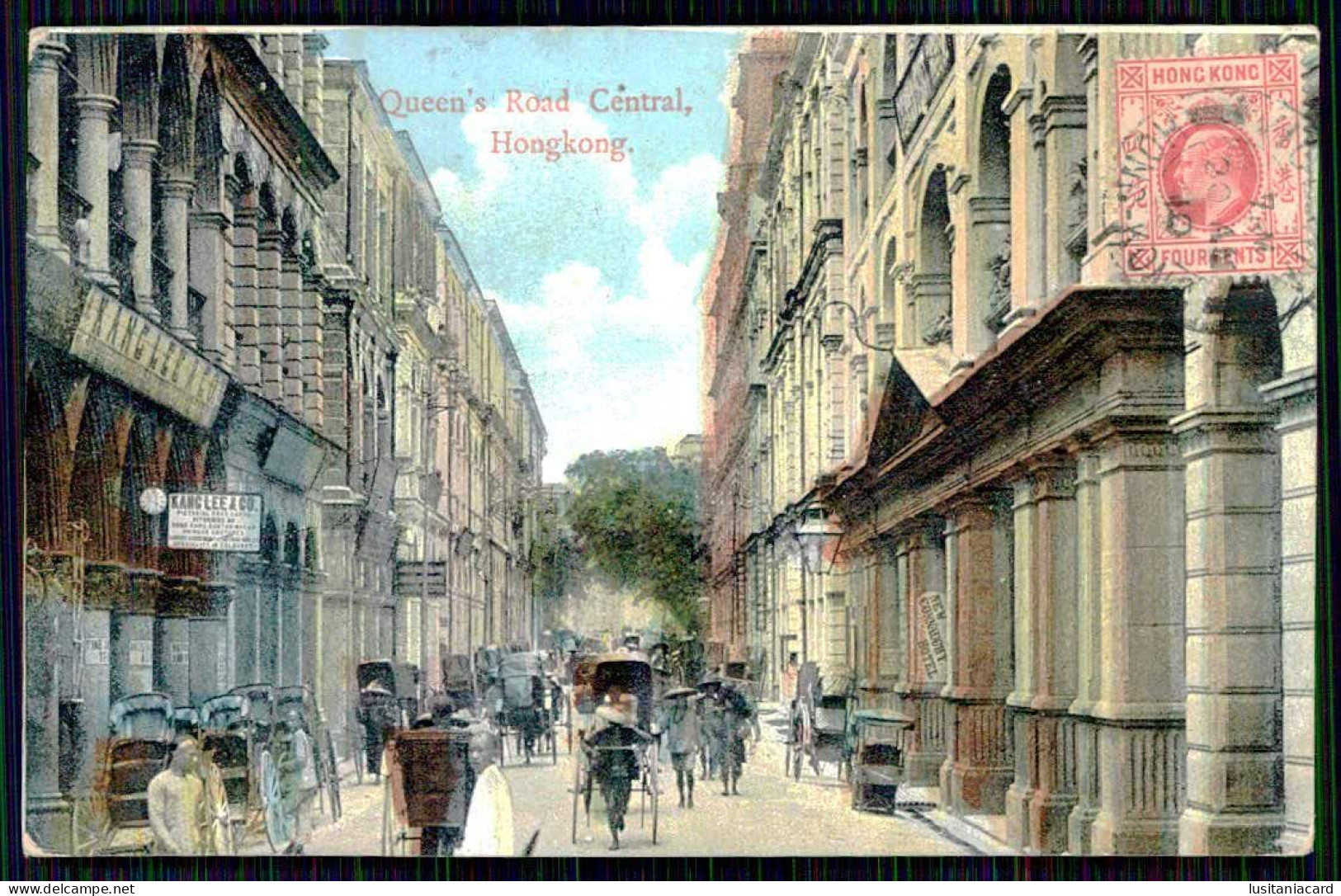 HONG KONG - Queen's Road Central. ( Published By M.Sternberg Nº 1) Carte Postale - Chine (Hong Kong)