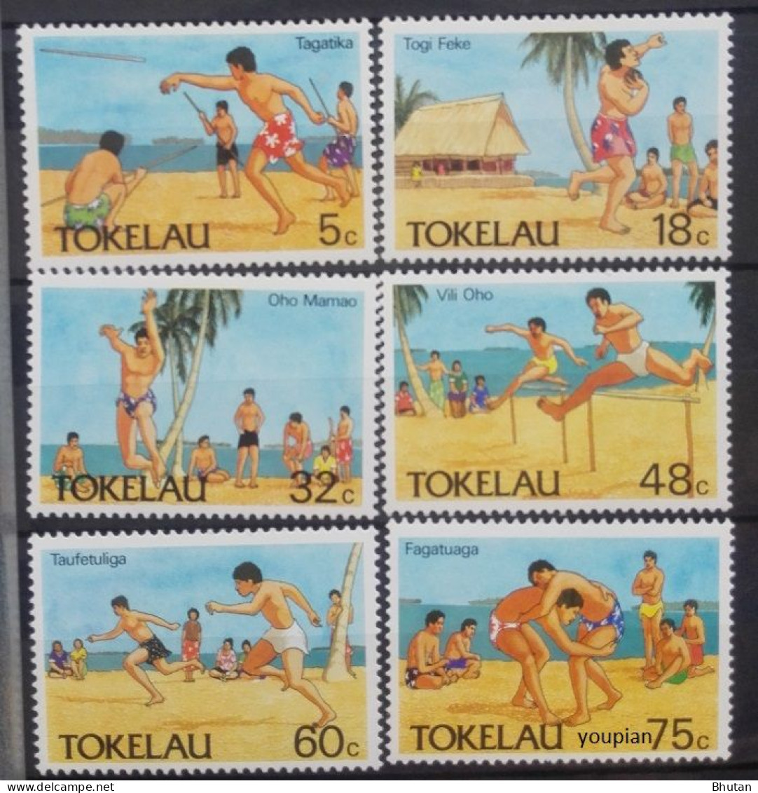 Tokelau 1987, Local Sports, MNH Stamps Set - Tokelau