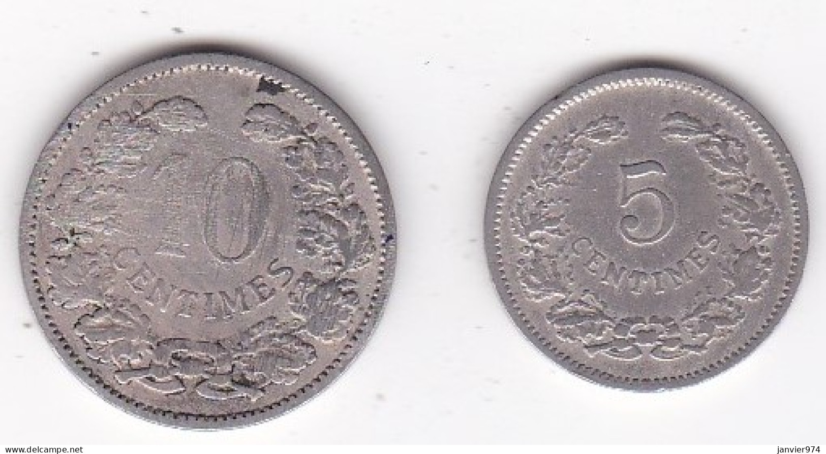 Luxembourg 5 Et 10 Centimes 1901 , Adolphe , En Cupro Nickel, KM# 24 Et 25 - Luxemburg