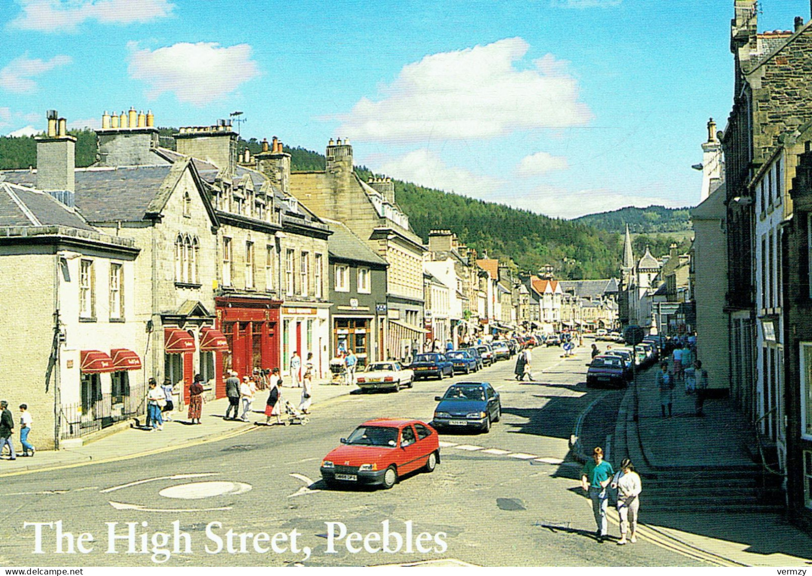 PEEBLES : The High Street - Peeblesshire