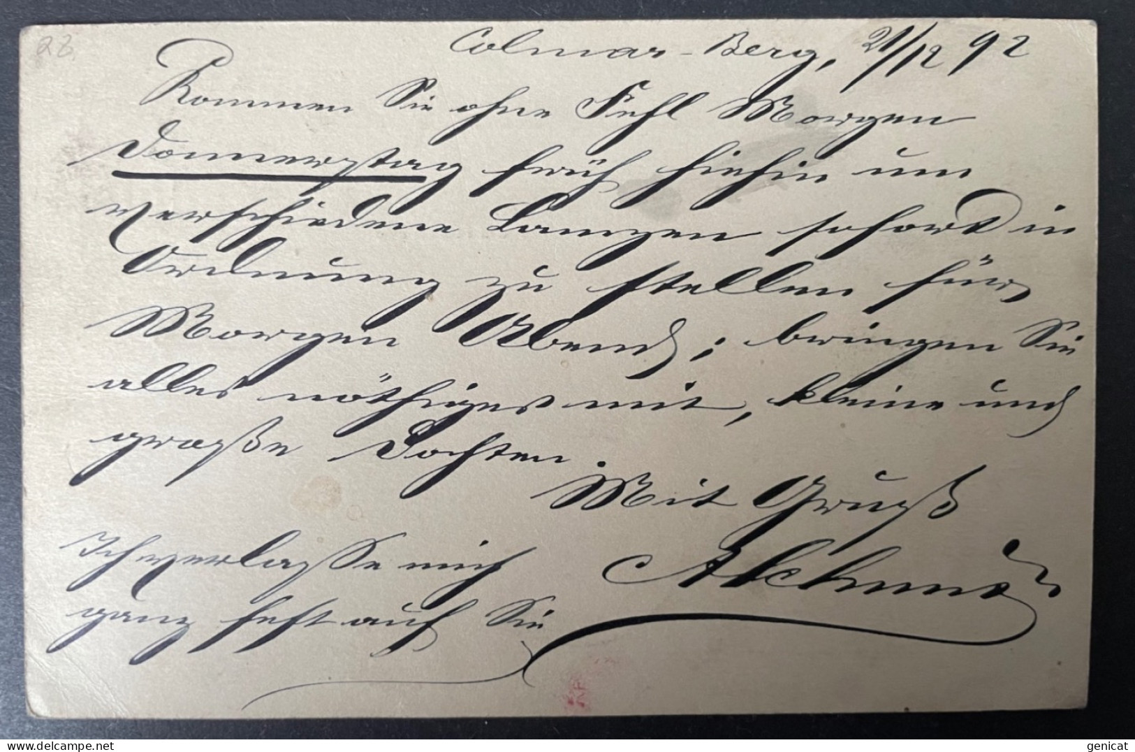 Luxembourg 1892 Entier Postal Oblitération Ambulant Convoyeur Bettingen Ettelbruck F.C - Ganzsachen