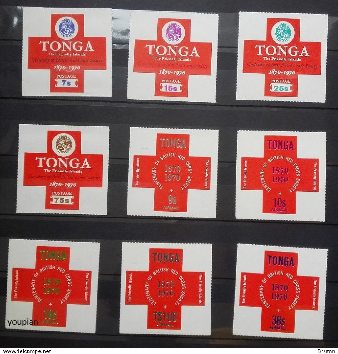 Tonga 1970, 100 Years British Red Cross, MNH Unusual Stamps Set - Tonga (1970-...)