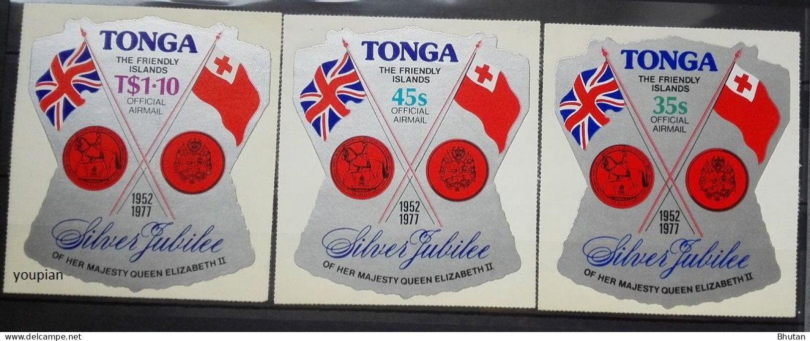 Tonga 1977, Silver Jubilee Of Queen Elizabeth II, MNH Unusual Stamps Set - Tonga (1970-...)