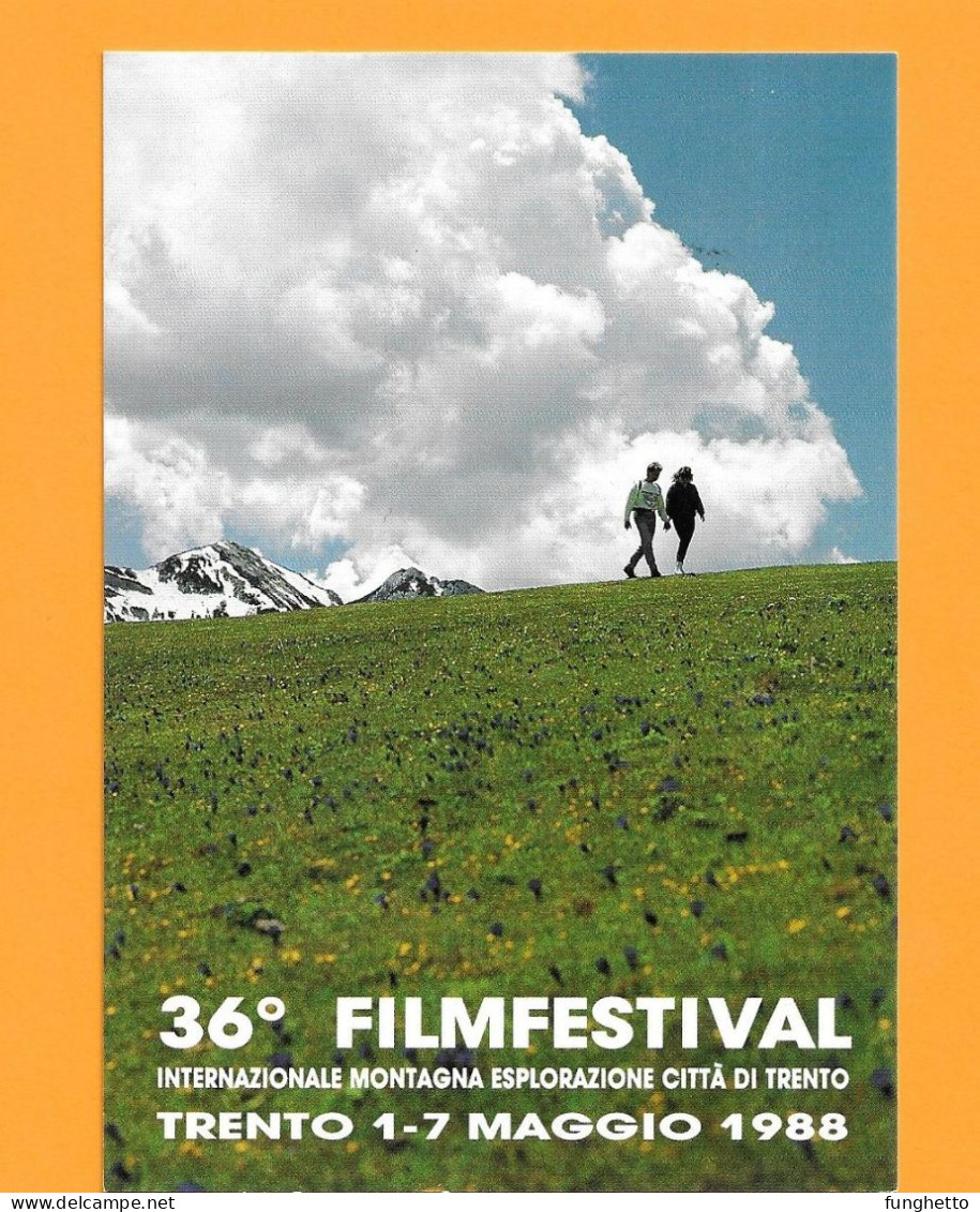 Cartolina Ufficiale TRENTO 36°FILM FESTIVAL MONTAGNA Con Annullo Speciale Trento 01/5/1988 - Escalada