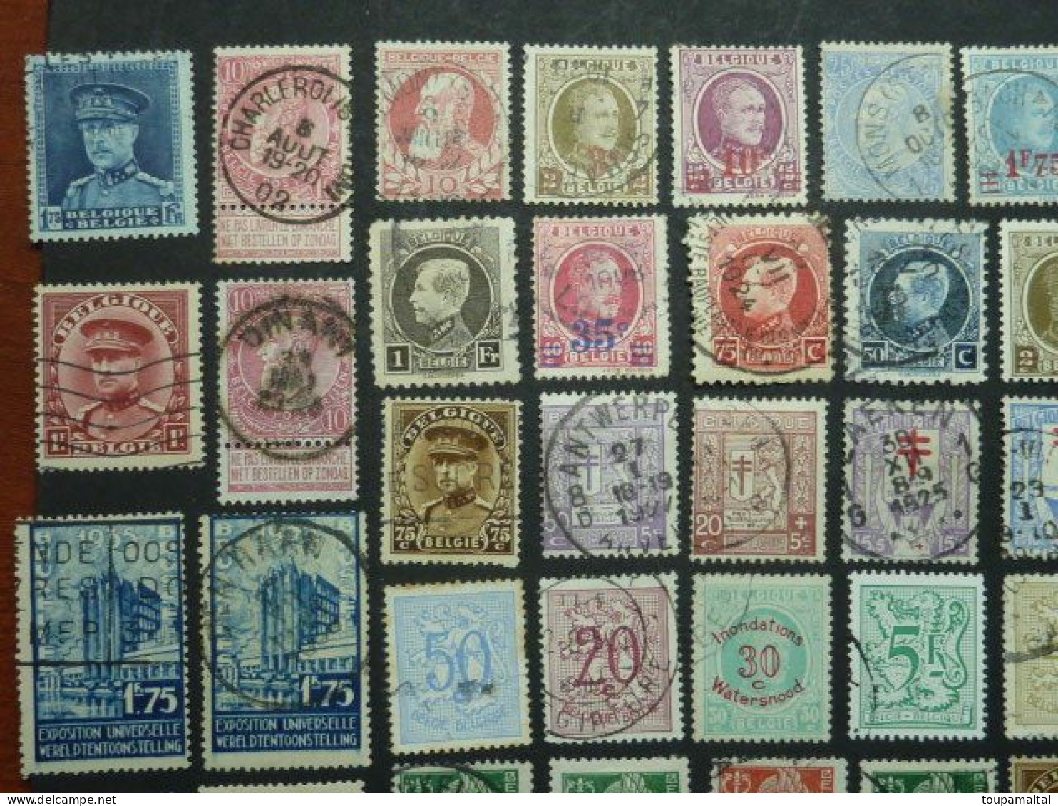 BELGIQUE, Années 1915-1966,  LOT De 87 TIMBRES Oblitérés - Other & Unclassified