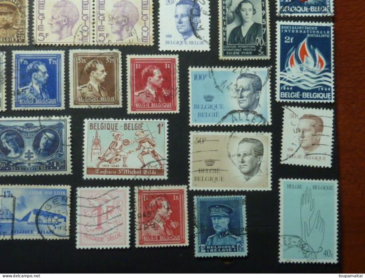 BELGIQUE, Années 1915-1966,  LOT De 87 TIMBRES Oblitérés - Used Stamps