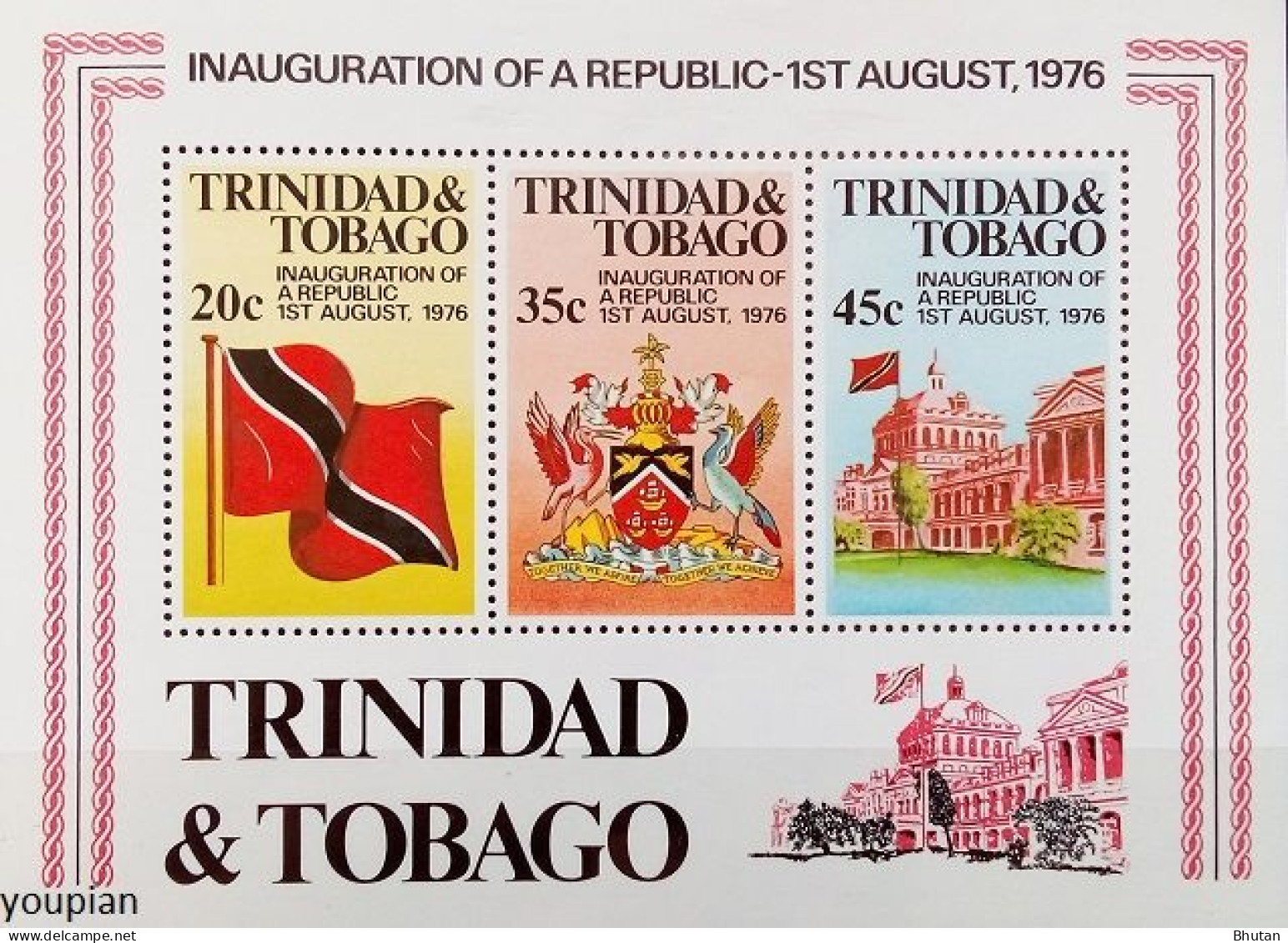 Trinidad And Tobago 1976, 1st Year Of Independence, MNH S/S - Trindad & Tobago (1962-...)
