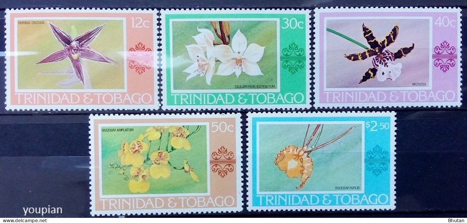 Trinidad And Tobago 1976, Orchids, MNH Stamps Set - Trinidad & Tobago (1962-...)