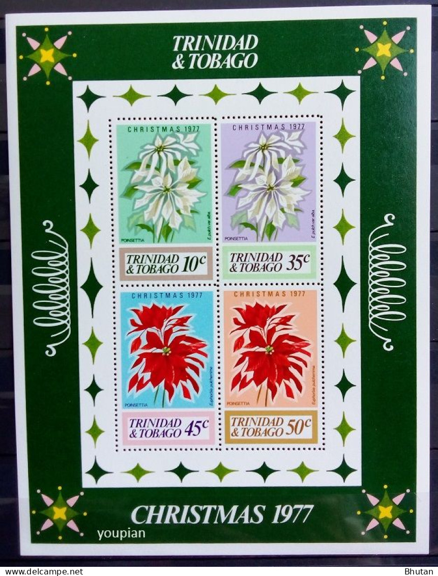 Trinidad And Tobago 1977, Christmas, MNH S/S - Trindad & Tobago (1962-...)