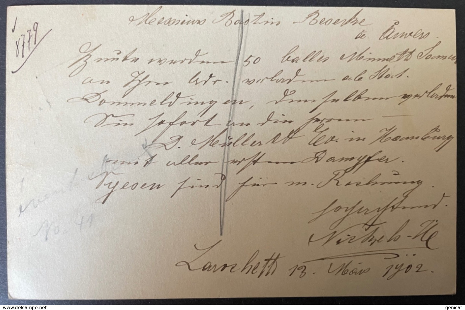 Luxembourg 1902 Entier Postal Oblitération Ambulant Convoyeur Larochette Cruchten FC - Interi Postali