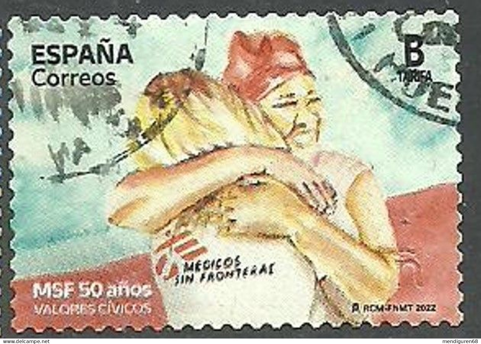 ESPAGNE SPANIEN SPAIN ESPAÑA 2022 CIVIC VALUES: MSF MÉDECINS SANS FRONTIÈRES USED ED 5585 MI 5636 YT 5341 SG 5585 - Used Stamps
