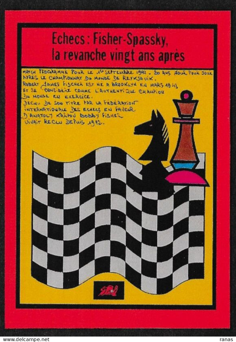 CPM LARDIE JIHEL Tirage Limité En 30 Exemplaires Signés échecs Chess Fisher Spassky 1992 - Lardie