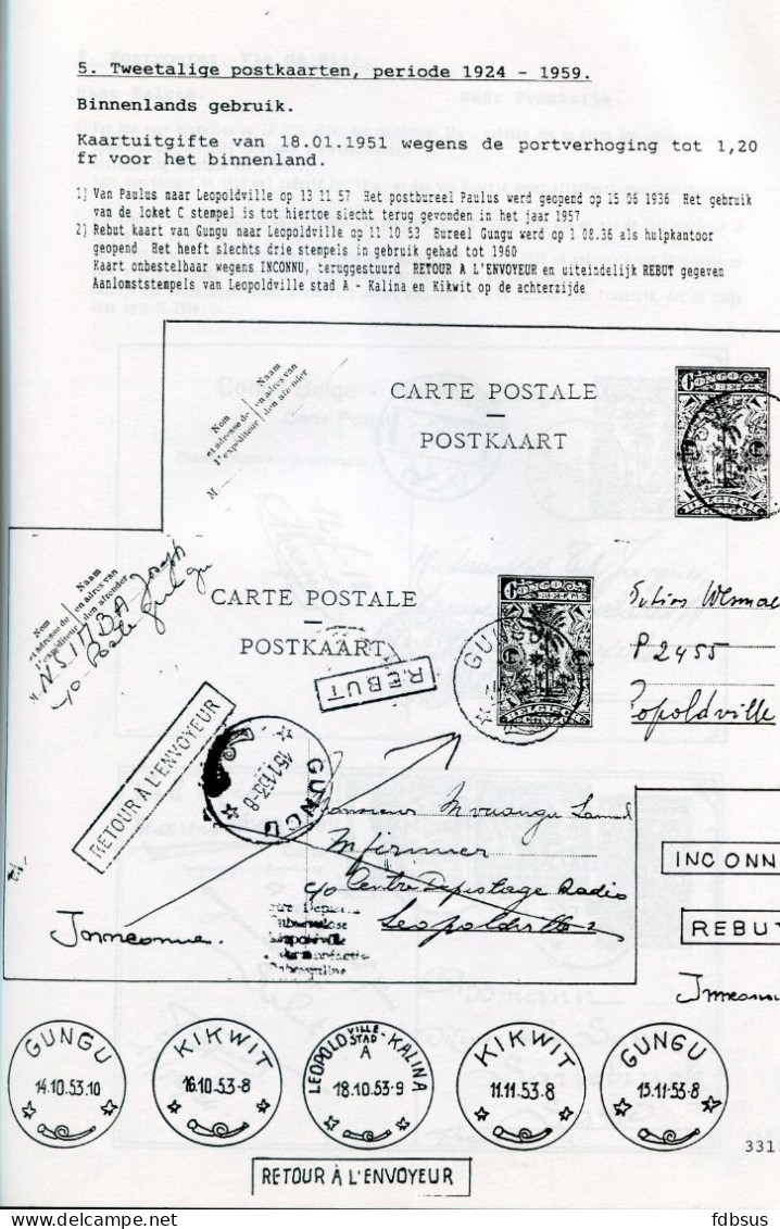 CONGO BELGE  Postkaarten Binnenland En Buitenland - Interessante Literatuur - Colonies Et Bureaux à L'Étranger