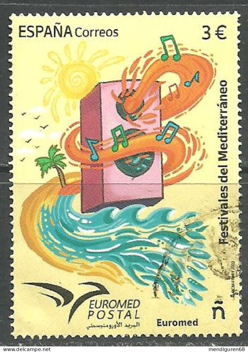 ESPAGNE SPANIEN SPAIN ESPAÑA 2023 EUROMED MEDITERRANEAN FESTIVALS FESTIVALES DEL MEDITERRÁNEO USED ED 5676 MI 5728 YT 54 - Used Stamps