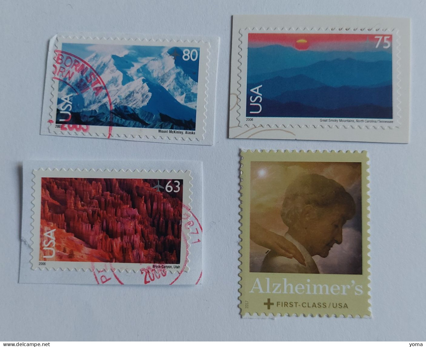 3 Timbres Oblitérés Et Timbre De Bienfaisance Alzheimer 2017 Neuf - 3a. 1961-… Used