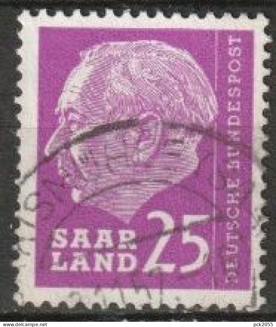 Saarland1957 MiNr.390  O Gestempelt Bundespräsident Theodor Heuss ( A4517/3 ) - Gebraucht