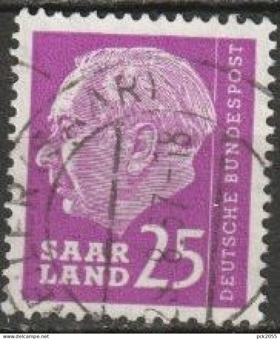 Saarland1957 MiNr.390  O Gestempelt Bundespräsident Theodor Heuss ( A4503 ) - Gebruikt