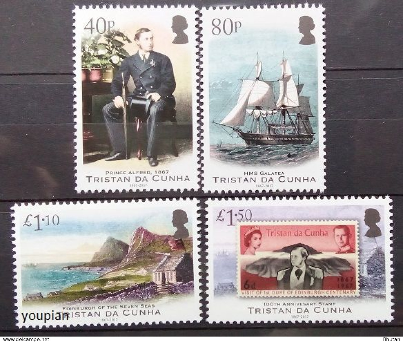 Tristan Da Cunha 2017, 150th Anniversary Of The Prince Alfred Visitation, MNH Stamps Set - Tristan Da Cunha