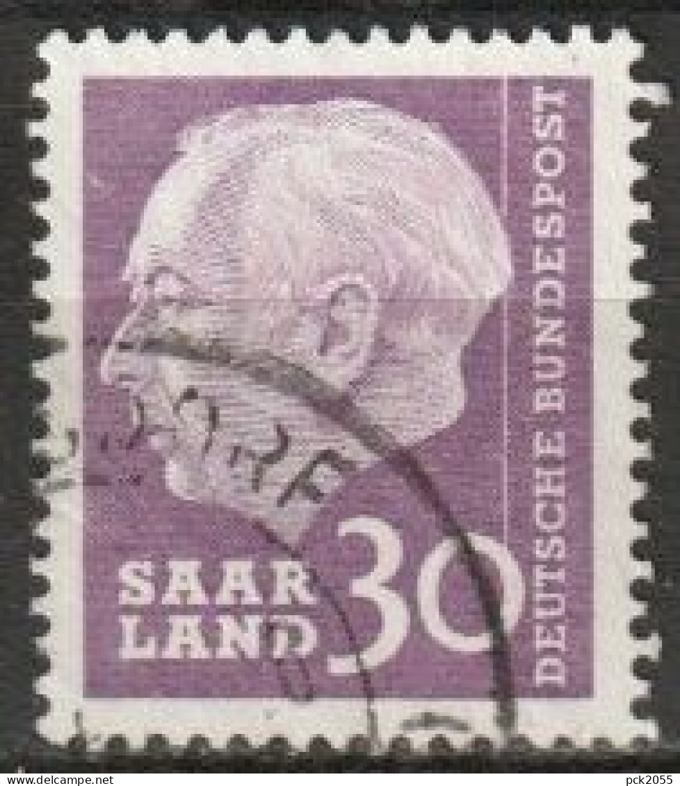 Saarland1957 MiNr.391  O Gestempelt Bundespräsident Theodor Heuss ( A83 ) - Gebruikt