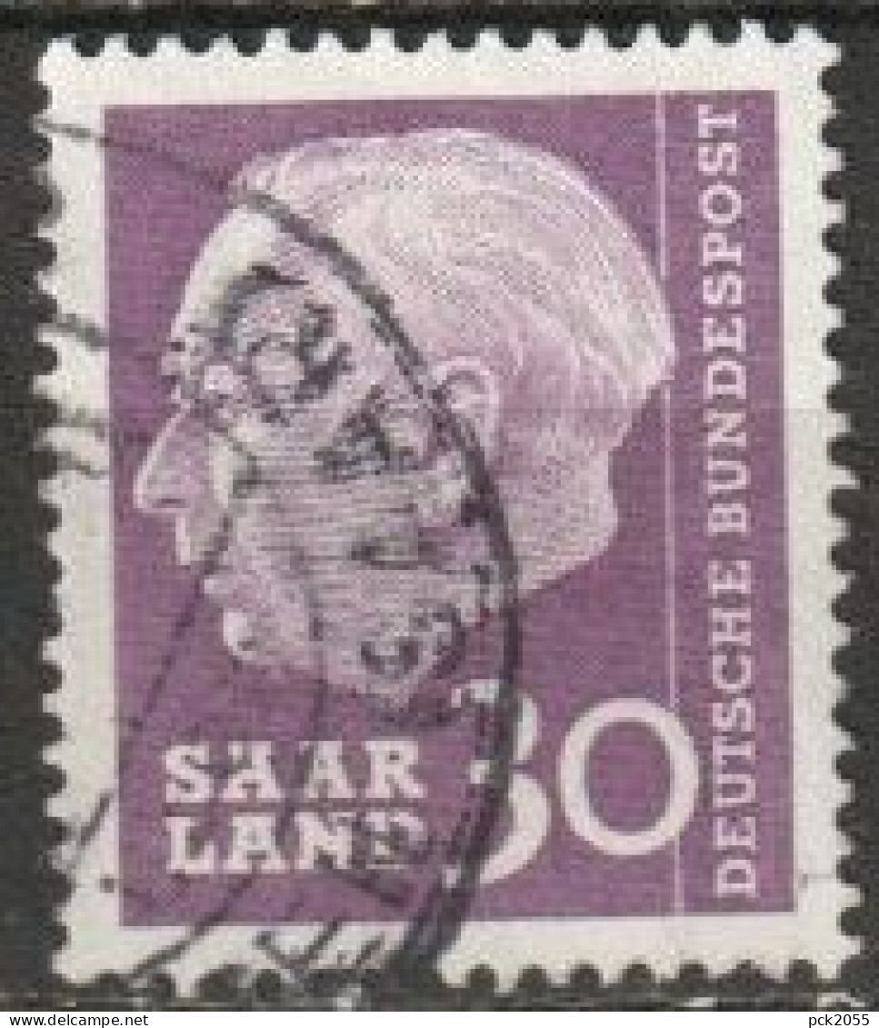 Saarland1957 MiNr.391  O Gestempelt Bundespräsident Theodor Heuss ( A135 ) - Gebraucht