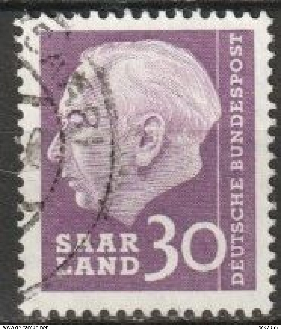 Saarland1957 MiNr.391  O Gestempelt Bundespräsident Theodor Heuss ( A140 ) - Gebraucht