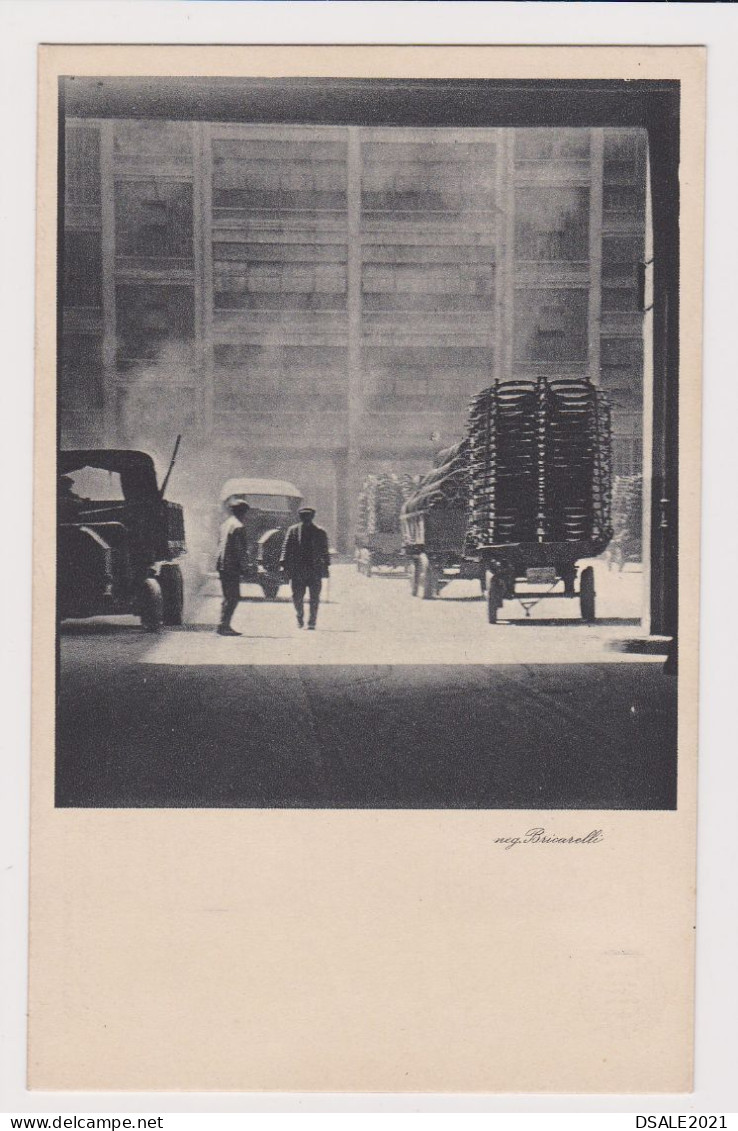 Italy FIAT Turin Lingotto Factory Scene, View Vintage Photo Postcard By Bricarelli (65261) - Places & Squares